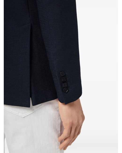 Billionaire Blue Crest Single-Breasted Blazer for men