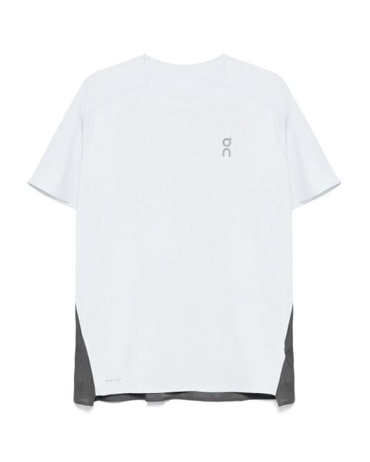メンズ On Shoes Logo-print Performance T-shirt White