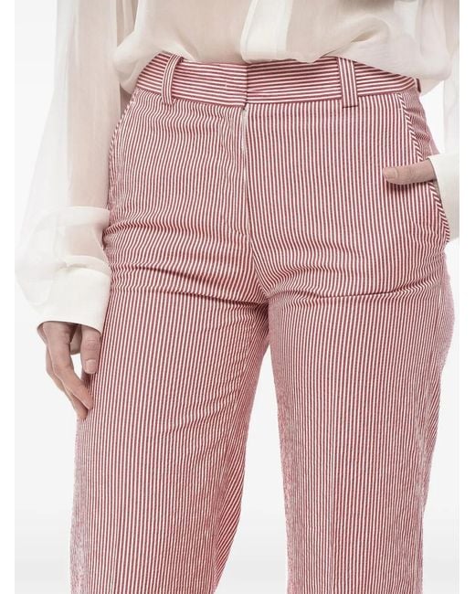 Ql2 Pink Striped Chino Trousers