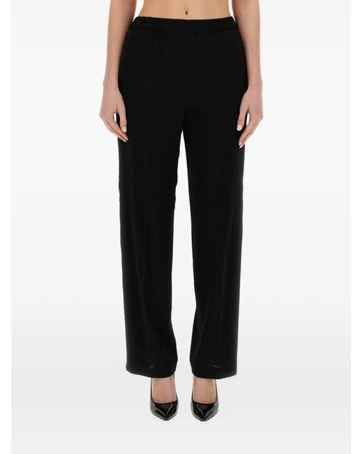 Fabiana Filippi Black Side-Strap Trousers