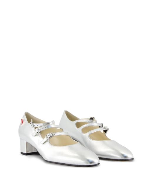 CAREL PARIS White 40Mm Kina F1 Leather Pumps