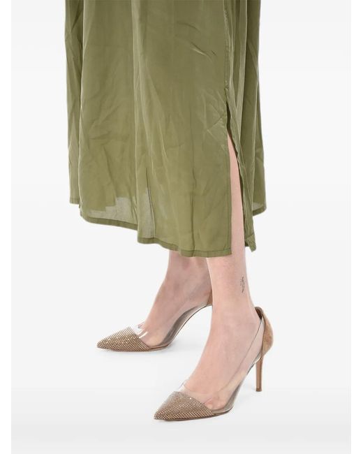 Woolrich Green Drawstring-Waist Maxi Dress