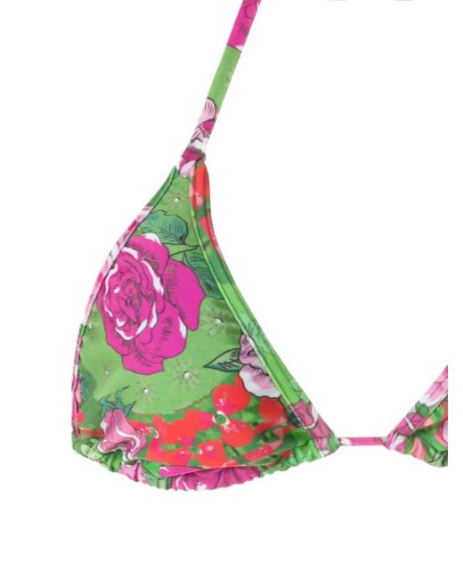 Amir Slama Multicolor Floral-Print Bikini Set