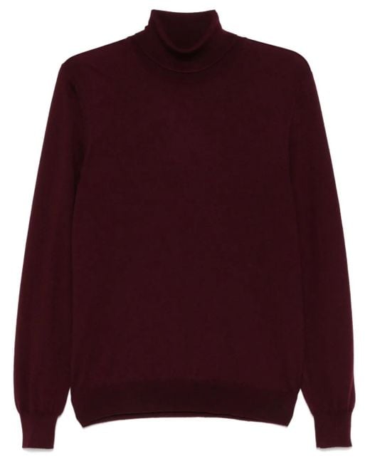 Fileria Purple Wool Sweater for men