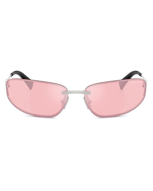 Lunettes De Vue À Monture Papillon Miu Miu en coloris Pink