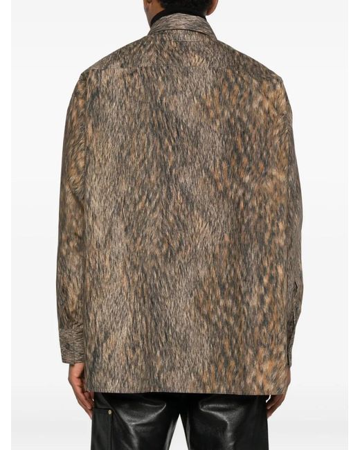 MM6 by Maison Margiela Brown Long-Sleeve Shirt