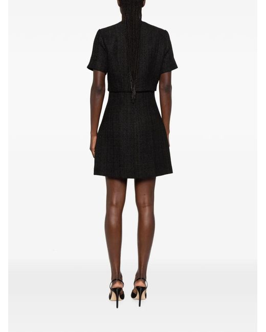 Sandro Black Belted Button-Front Mini Dress