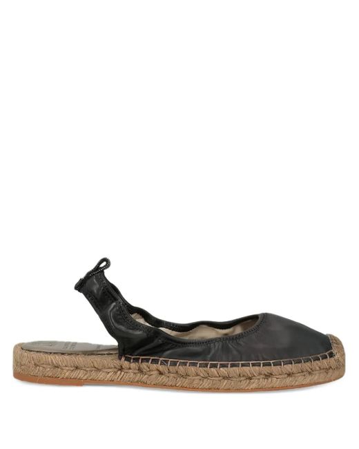 Brunello Cucinelli Black Monili-Detail Espadrilles