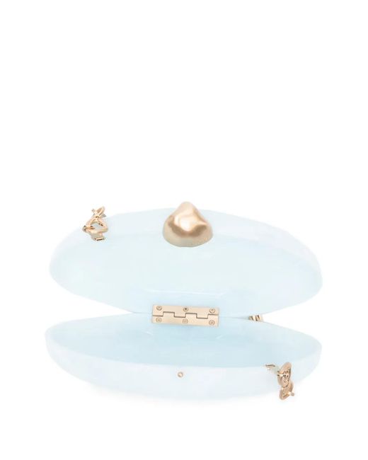 Cult Gaia Blue Eviana Clutch Bag