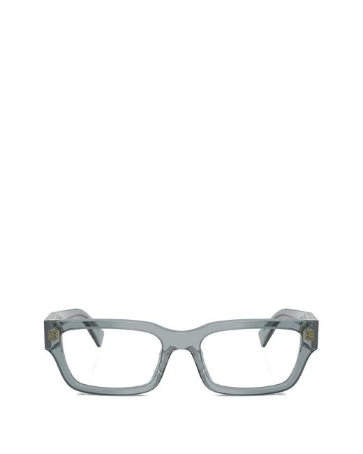Prada Brille Mit Eckigem Gestell in White für Herren