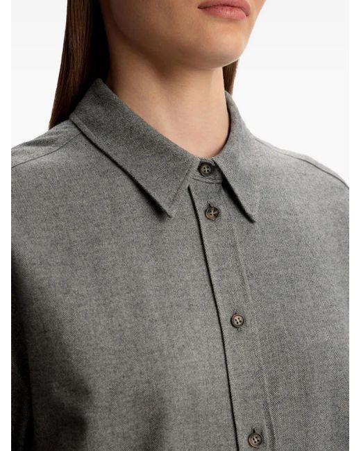 12 STOREEZ Gray Button-Up Shirt
