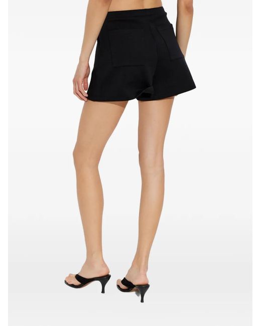 IRO Black Drawstring-Waist Shorts