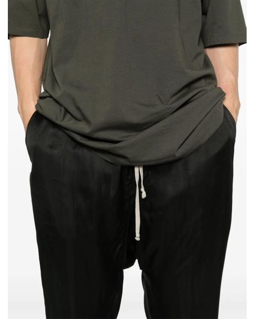 Rick Owens Black Drawstring Trousers for men
