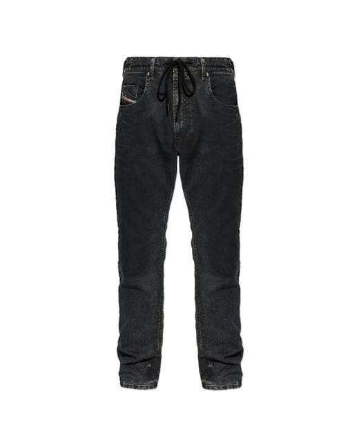DIESEL Black D-Krooley-B Jogg Drawstring Jeans for men