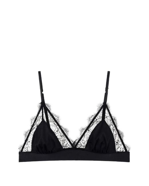 LoveStories Black Brassière Triangle À Finitions En Dentelle