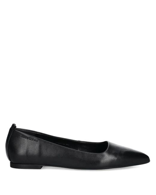 Marc O' Polo Black Pointed-Toe Ballet Flats