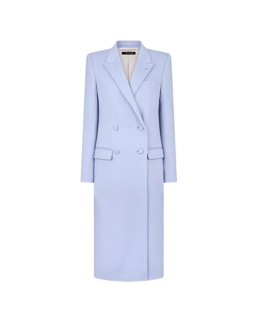 Tom Ford Blue Double-Breasted Coat