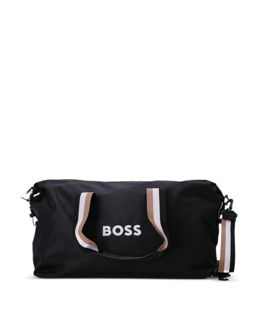 Boss Black Rubberized-logo Duffle Bag for men