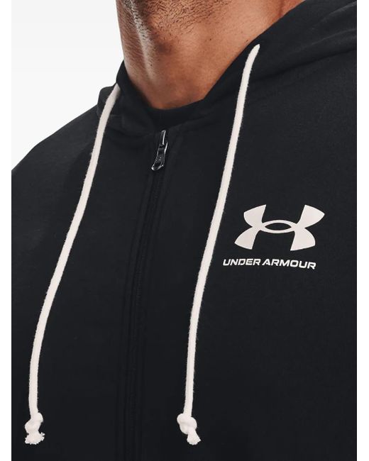 Under Armour Blue Logo-Print Hoodie for men