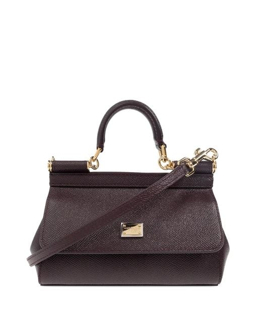 Dolce & Gabbana Purple Handbag Sicily Small