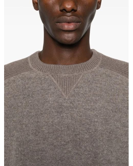 Boss Brown Panelled Sweater for men