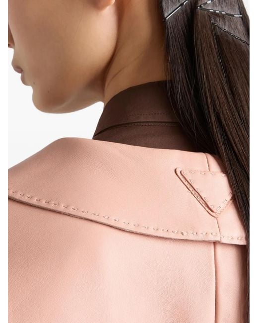 Prada Pink Nappa Leather Jacket