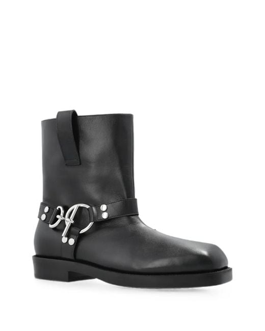 Balmain Black Bottines Harness À Bout Carré for men