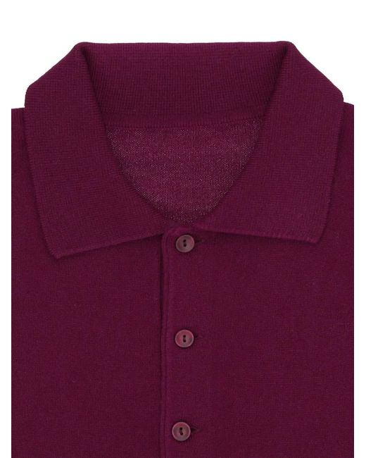 Fortela Purple Kenneth Long-Sleeve Polo Shirt for men