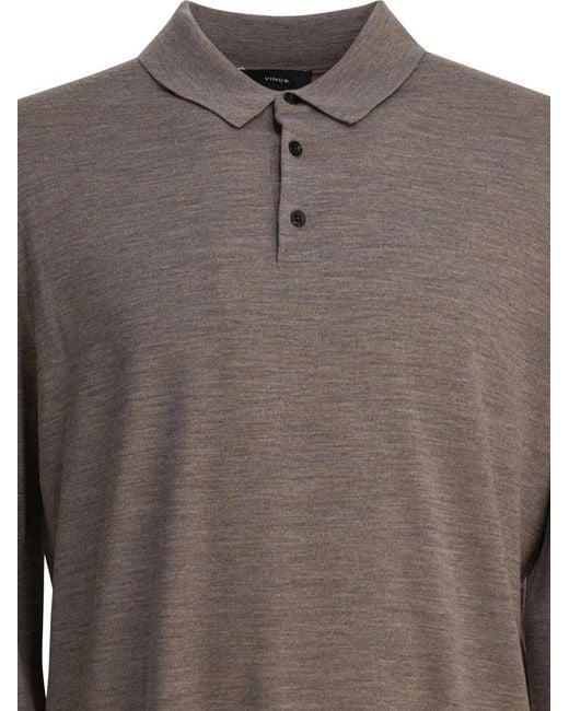Vince Gray Buttoned Polo Shirt for men