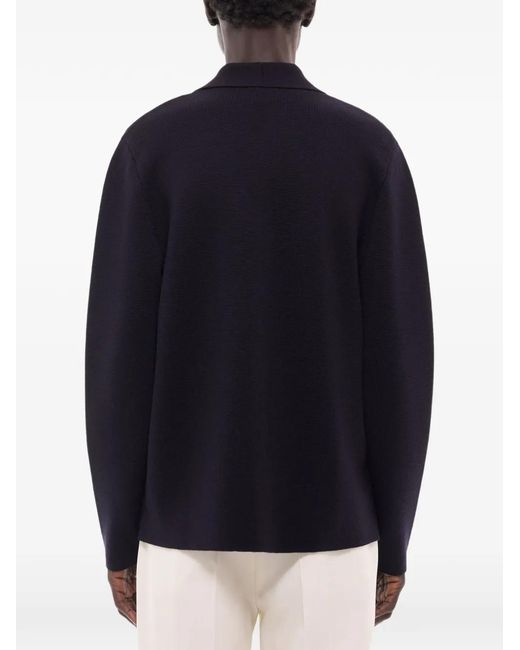 Fursac Blue Single-Breasted Cardigan for men