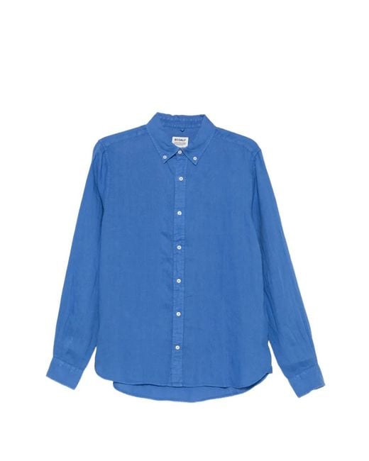 Ecoalf Blue Malibu Buttoned Long-Sleeve Shirt for men