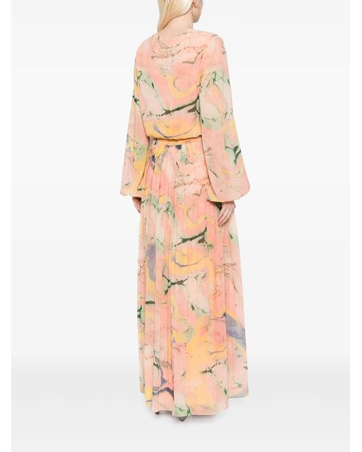 Alexis Orange Diane Floral-Print Maxi Dress