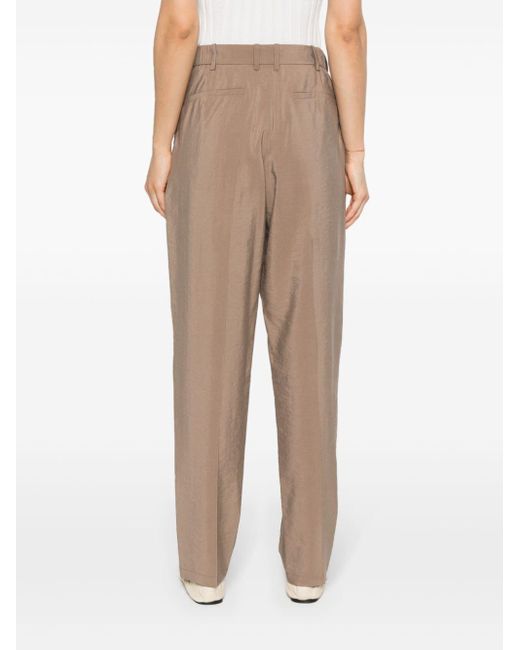Joseph High-waisted Tapered Trousers Natural