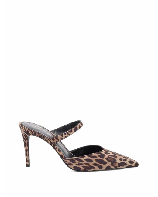Stuart Weitzman White Stuart Power Mule Pointed-Toe Pumps