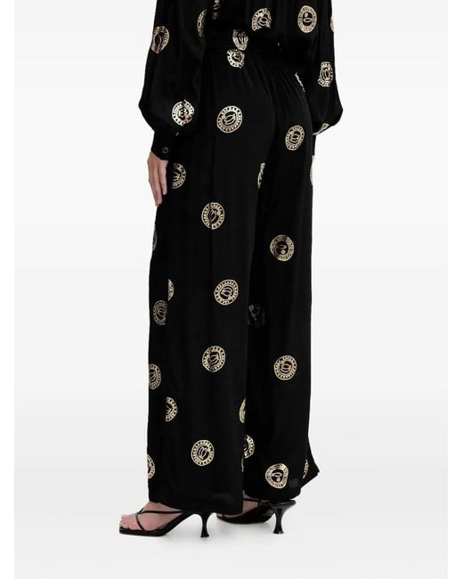 Never Fully Dressed Black Drawstring Palazzo Trousers