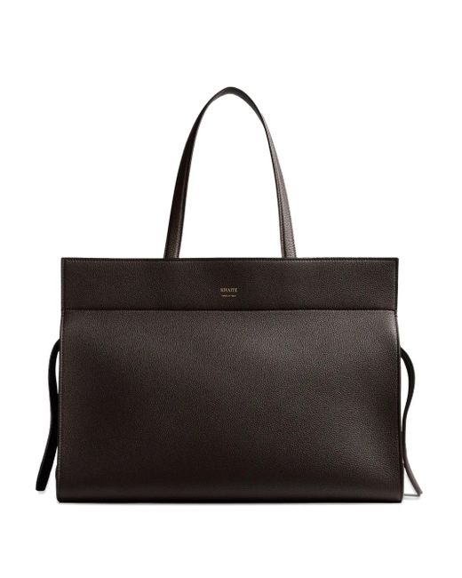 Khaite Black Crosby Two-Handle Zip-Closure Shoulder Bag