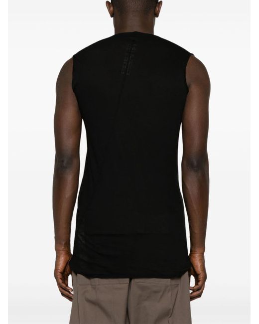 Camiseta Basic sin mangas Rick Owens de hombre de color Black