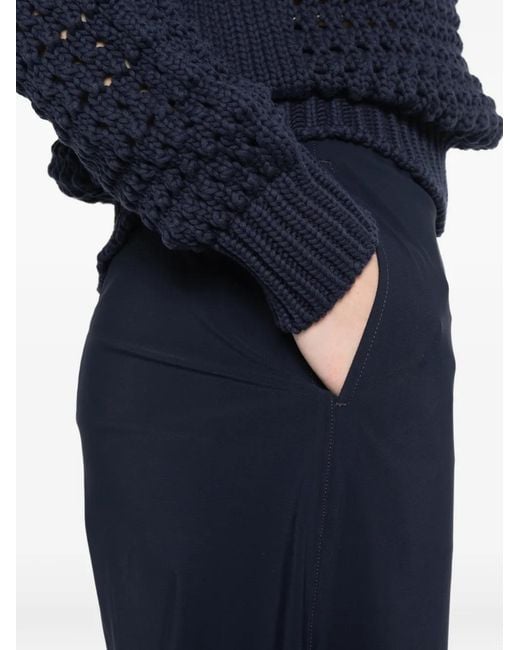 Alpha Tauri Blue Wide-Leg Trousers