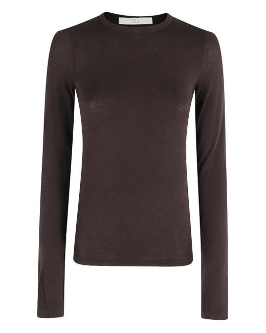 Tela クルーネックセーター Brown