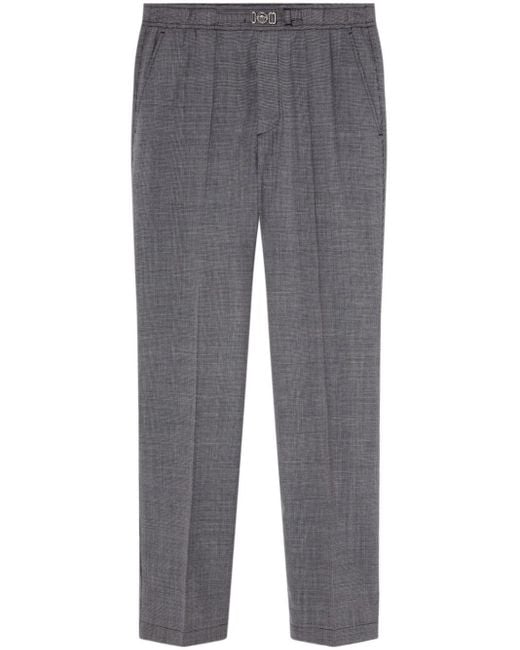 Versace Gray Medusa-plaque Tapered Trousers for men