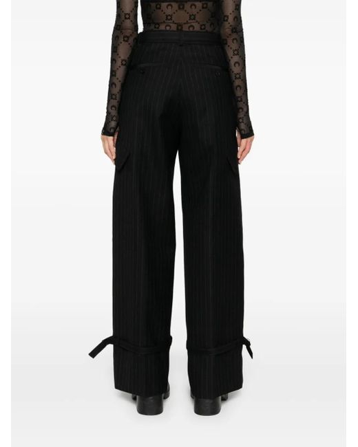 Sacai Black Pinstriped Trousers