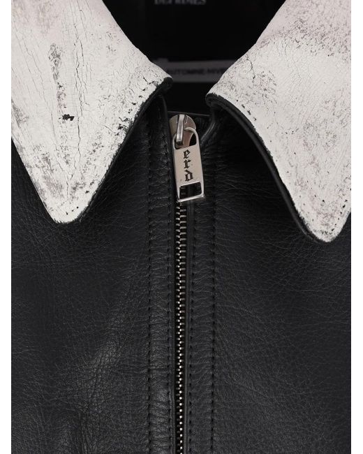 Enfants Riches Deprimes Black Grained Leather Jacket for men