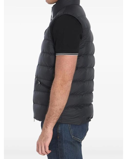 Moncler Black Vest Padded With Lechtal Down for men