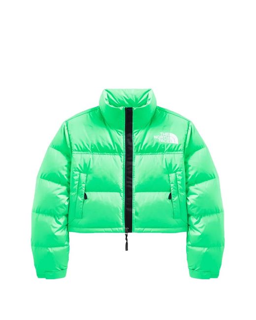 The North Face Green Nuptse Quilted Puffer Jacket