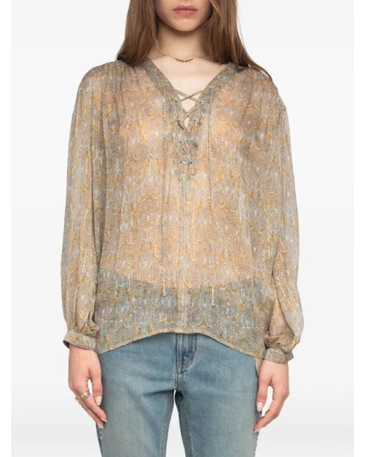 Blusa Tamela di Zadig & Voltaire in Natural