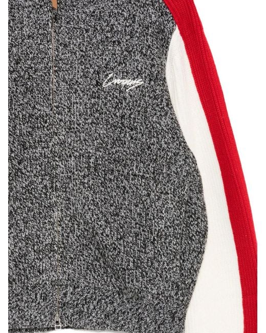 CROQUIS Gray Wool Spliced Cardigan for men
