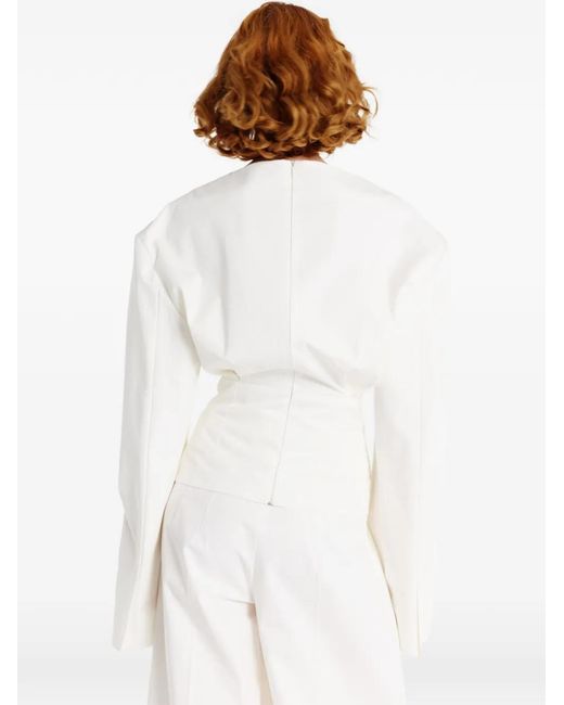 A.W.A.K.E. MODE White Cotton Blouse