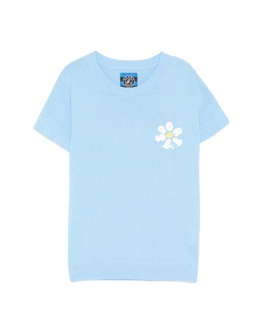 SPORT b. by agnès b. Blue Floral-Appliqué Top
