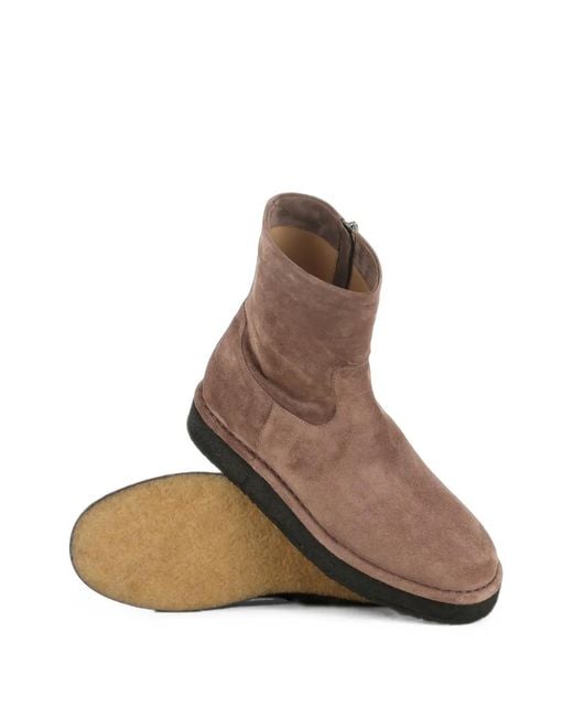 Roberto Del Carlo Brown Suede Platform Ankle Boots