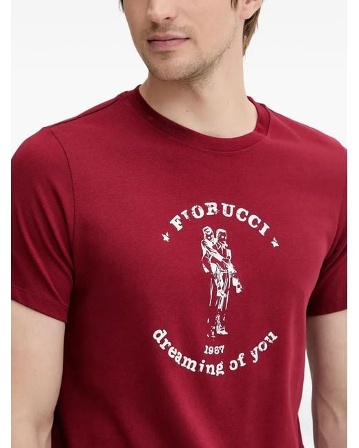 Fiorucci Red T-Shirt Dreaming Of You for men